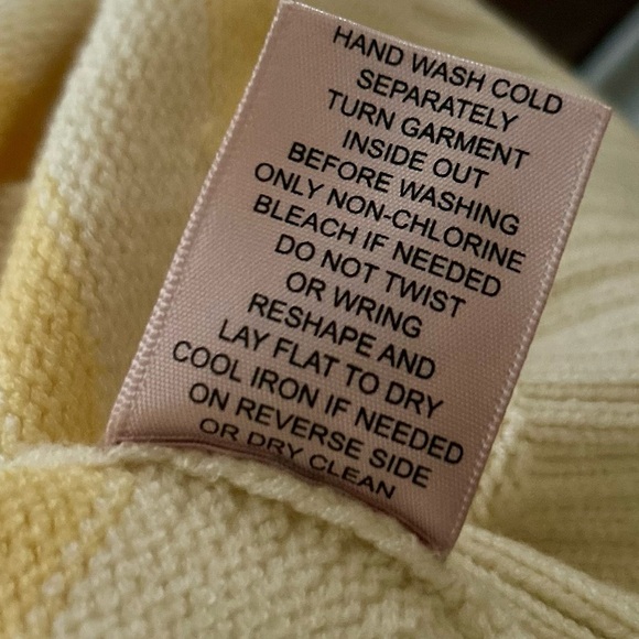 Philosophy Preppy Yellow Tonal Striped Crew Neck Soft Knit Sweater Women’s Sz M - Picture 15 of 16